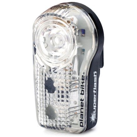 Planet Bike 3034-1 Blinky Superflash .5 Watt LED with 2 Red LED Tail Lights (Black/Clear Case)