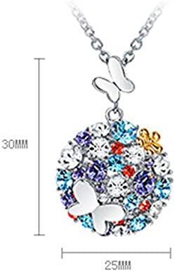 ROUND 101 Women Bling Jewelry Simple Color Knot Flying Crystal Aaa Cubic Zirconia Pendant Necklace