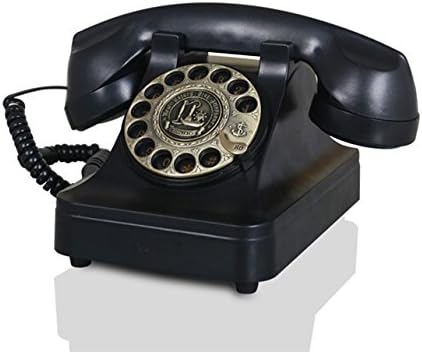 Classic black metal rotary dial telephone antique ornaments / living room bedroom fixed landline / Mechanical ringtones