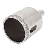 uxcell　ガラスホールソー　ホールソー　穴あけ　ガラス切削カッター　シルバートーン　30mm直径　メタル製　52mm長さ