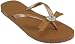 Jamie Kreitman Rosette Women's Black Bronze Flip Flops (L, Bronze)