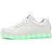 PEAK Multi-Color LED Light Up Shoes with USB Charging for Little Kid/Big Kid(White),5.5 M US Big Kid