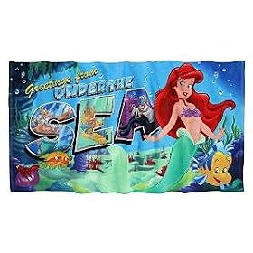 Disney's The Little Mermaid Beach Towel - Postcard Greetings from Ariel