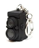 Kikkerland KRL24TC Vintage Camera LED Keychain with Sound