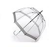 Fulton Birdcage Clear Dome Umbrella Silver - New Frame!