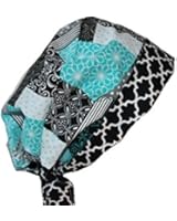 Surgical Scrub Hat Chemo Chef Nurse Vet Cap Pixie Teal Black Grey Aqua Blue