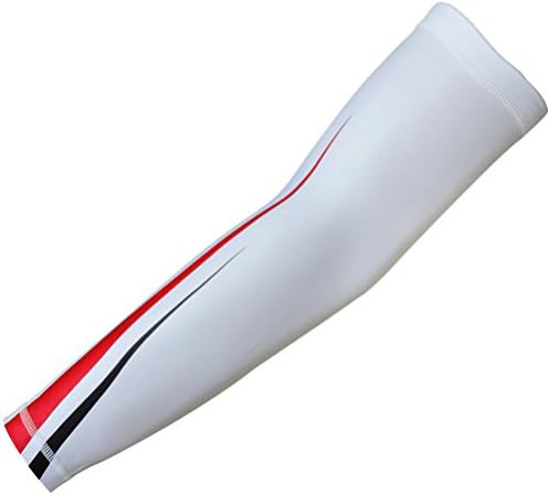 CNToWorld Sun UV Protection Arm Cooling Sleeve for Biking Hiking Golf 1 Pair (red, M)