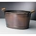 Copper Beverage Ice Tub w/ Wooden Handles