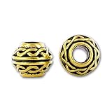 TierraCast Antique Gold Celtic 6x9mm Large Hole Bead