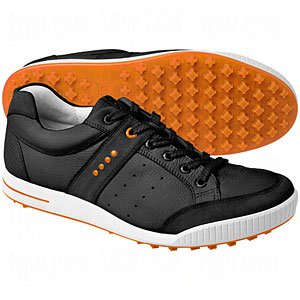 ECCO Men's Street Premiere Golf Shoe,Licorice/Coffee/Fanta,44 M EU (US Men's 10-10.5 M)