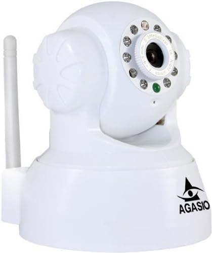 Agasio A500W WHITE Wireless IP Camera with IR-Cut Off Filter for TRUE COLOR Images (Not Washed Out), Auto-Iris (Auto-Brightness Adjustment), I/O Alarm Linkages, 26ft Nightvision, 3.6mm lens (90° Viewing Angle), Synology & Blue Iris Compatible