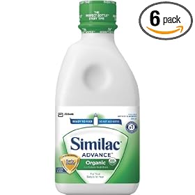 Similac Organic Infant Formula with Iron, Ready to Feed, 32-Fluid Ounces (Pack of 6)