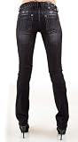 Miss Me Jeans Crystal Straight Leg Jeans (JP5130T6) - Black
