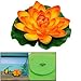 Jardin Aquarium Garden Pond Floating Lotus Decoration, Orange