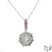 FPJ Exquisite Necklace With 5.80ctw Precious Stones - Genuine Amethyst, Clean Diamonds and Tourmalines Beautifully Designed in 14K White Gold Length 18in