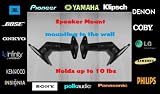 5 Universal Satellite Speaker Mounts - Black Compatible with Yamaha Denon JBL Infinity Kenwood Bose Onkyo Insignia Philips Panasonic Sony Polk Audio Samsung Pioneer and more....