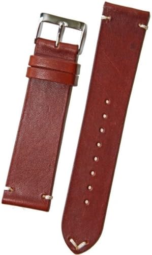 Horween Vintage Style Cognac Calfskin Leather with Matching Lining and Hand-Stitching INS-HOR14-0001 (20mm)