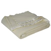 Waratah All-Natural 100-Percent Merino Wool Waffle Weave Theremal Blanket, Natural