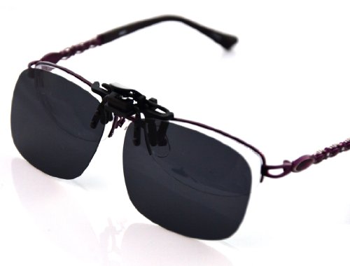 Careview black gray myopia retro polarized clip-on flip…