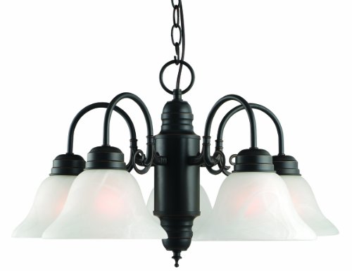 Design House 514455 Millbridge 5-Light Chandelier, 13.5-Inch by 22-Inch, Oil Rubbed Bronze