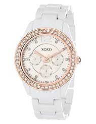 XOXO Womens XO5633 White Bracelet Rhinestones Watch