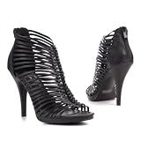 Damen Schuhe, PUMPS, HIGH HEELS SANDALETTEN, 11509, Synthetik in hochwertiger Leder Optik