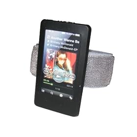 BLACK Silicone Skin Case Cover & Sports Armband for Sony Walkman OLED Touch Screen X Series NWZ-X100
