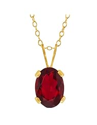 0.95 Ct Oval Shape Ruby Red Mystic Topaz Yellow Gold Plated Silver Pendant