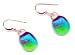 Baerreis - Hand Crafted Artisan Fused Art Glass Earrings - Dichroic w/ Copper Wire Work, Sterling Silver