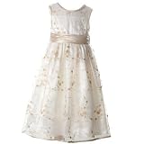 Little Girls Clothes IVORY GOLD Christmas Dress BONNIE JEAN Holiday Girl 4-16