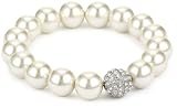 Nina Bridal Molly Glass Pearl and Crystal Bracelet Nina Bridal Molly Glass Pearl and Crystal Bracelet