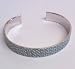 Guess Collection Ladies Silver Sterling Wrist Bangle with Turquiose Engraving