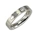 Stainless Steel Cubic Zirconia and Cross 4mm Band Ring - Women