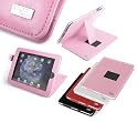 DURAGADGET Executive Multi-Angle Leather Case with Stand and Screen Protector for Apple iPad1 - Pink