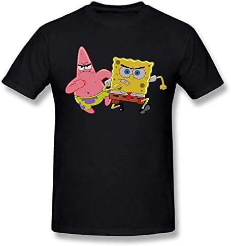 REDE Boy's&amp;Girl's Spongebob Squarepants Patrick Youth T Shirt black XL