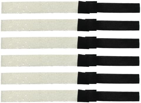6 Pack: Glitter Headbands 3/4" Elastic Back Multiple Colors Available (One Size, White)