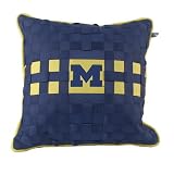 Michigan Wolverines Square Pillow with Single Logo