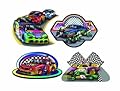 Beistle 55998 4-Pack Race Car Cutouts, 131/2-Inch-191/2-Inch