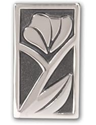 Sterling Silver Simplicity Lg American Quilt Necklace Pendant. Made in USA.