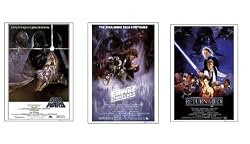 EPISODE IV V VI STAR WARS 3 MOVIE POSTERS SET of Classic Posters