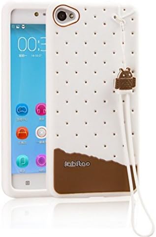 Fabitoo® Lenovo Sisley S90 Case, 3d Cute Cartoon Silicone Back Cases Covers for Lenovo Sisley S90 (White)