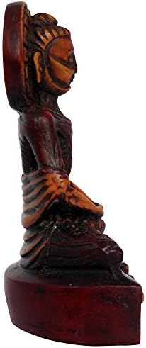 Fasting Buddha of Lahore Resin/Brass Statue (Small, Antique)