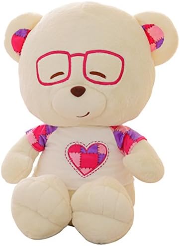 Guurachi Toys Stuffed Animals Plush Teddy Spectacled Bear Plush Toy, Off-white,19.7"