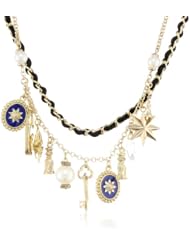 Jessica Simpson Parisian Charm Frontal Necklace, 18"