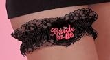 Lace Garter with Flashing Badge - Bride to be (RED / BLACK)