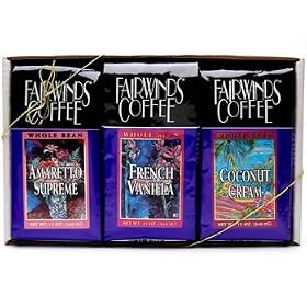 Fairwinds Coffee, Gourmet Flavored Coffee Sampler Gift Pack