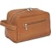 Italian Wallets - Piel Top-Zip Toiletry Kit (Saddle)