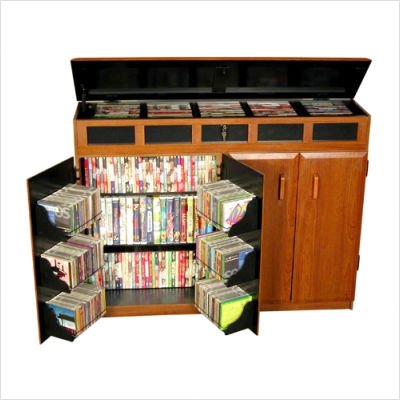Cherry Top Load Media Cabinet