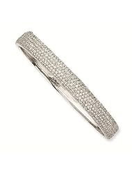 Sterling Silver CZ Cubic Zirconia Bangle