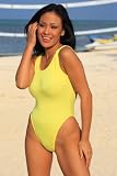 UjENA Sheer Double Dip 1-PC Swimsuit - 3 Colors